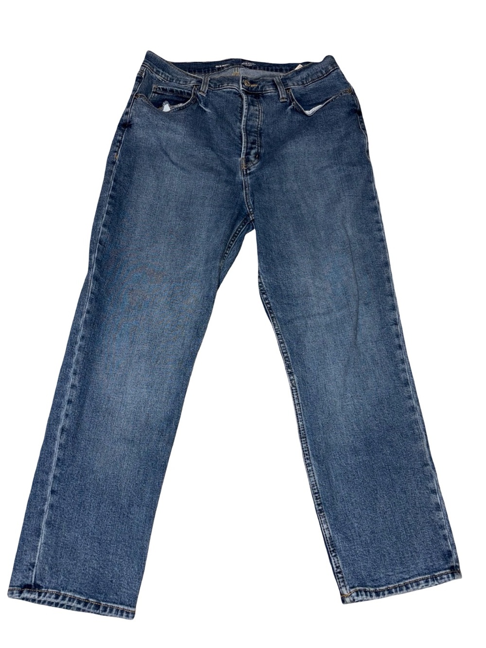 Old Navy women’s extra high rise sky high straight light wash jeans 14